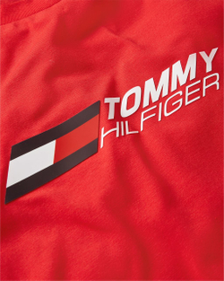 Мужская теннисная футболка Tommy Hilfiger Essentials Big Logo SS Tee - primary red