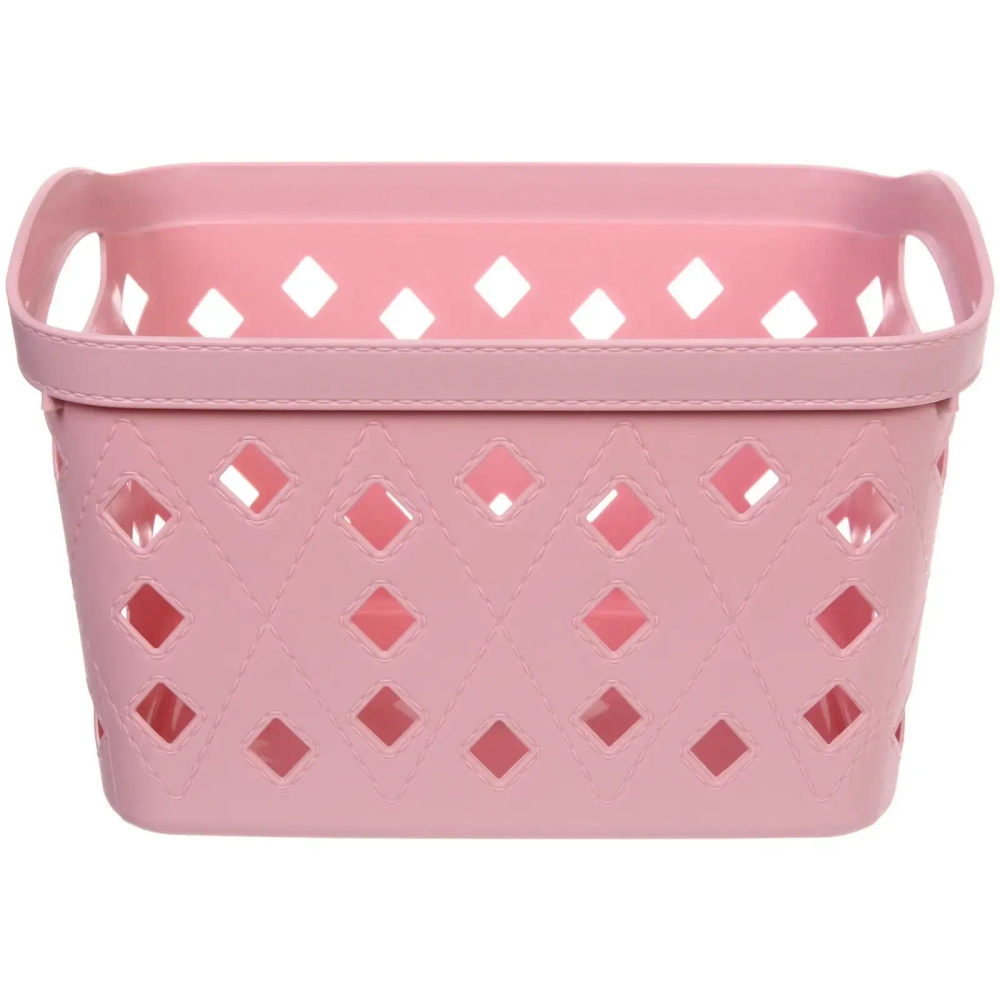Корзинка для хранения «ЭНИГАРТ», цвет пудровая роза, 31.8*21.5*20.3см