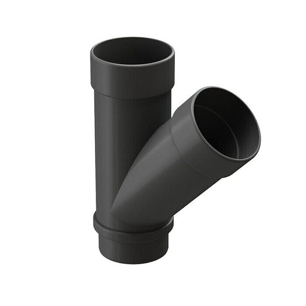 Тройник трубы Docke Lux ПВХ D141/100 графит