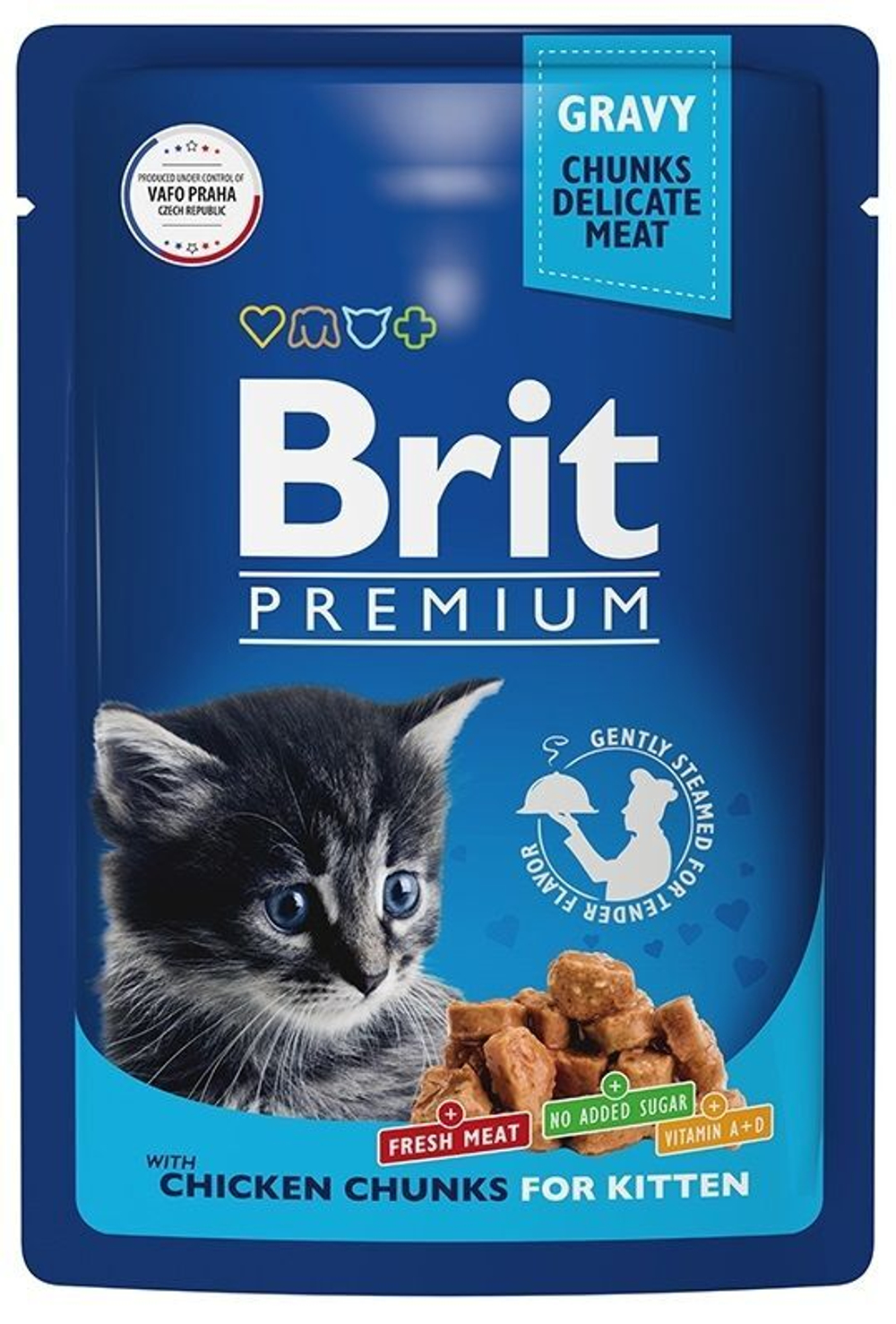 Brit Premium для котят Цыпленок в соусе 85г