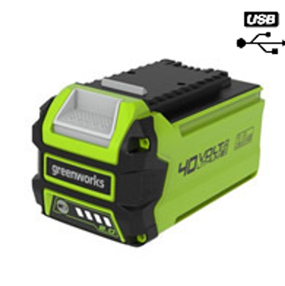 Аккумулятор с USB разъемом GreenWorks G40USB2, 2939407,40v, 2 А·ч