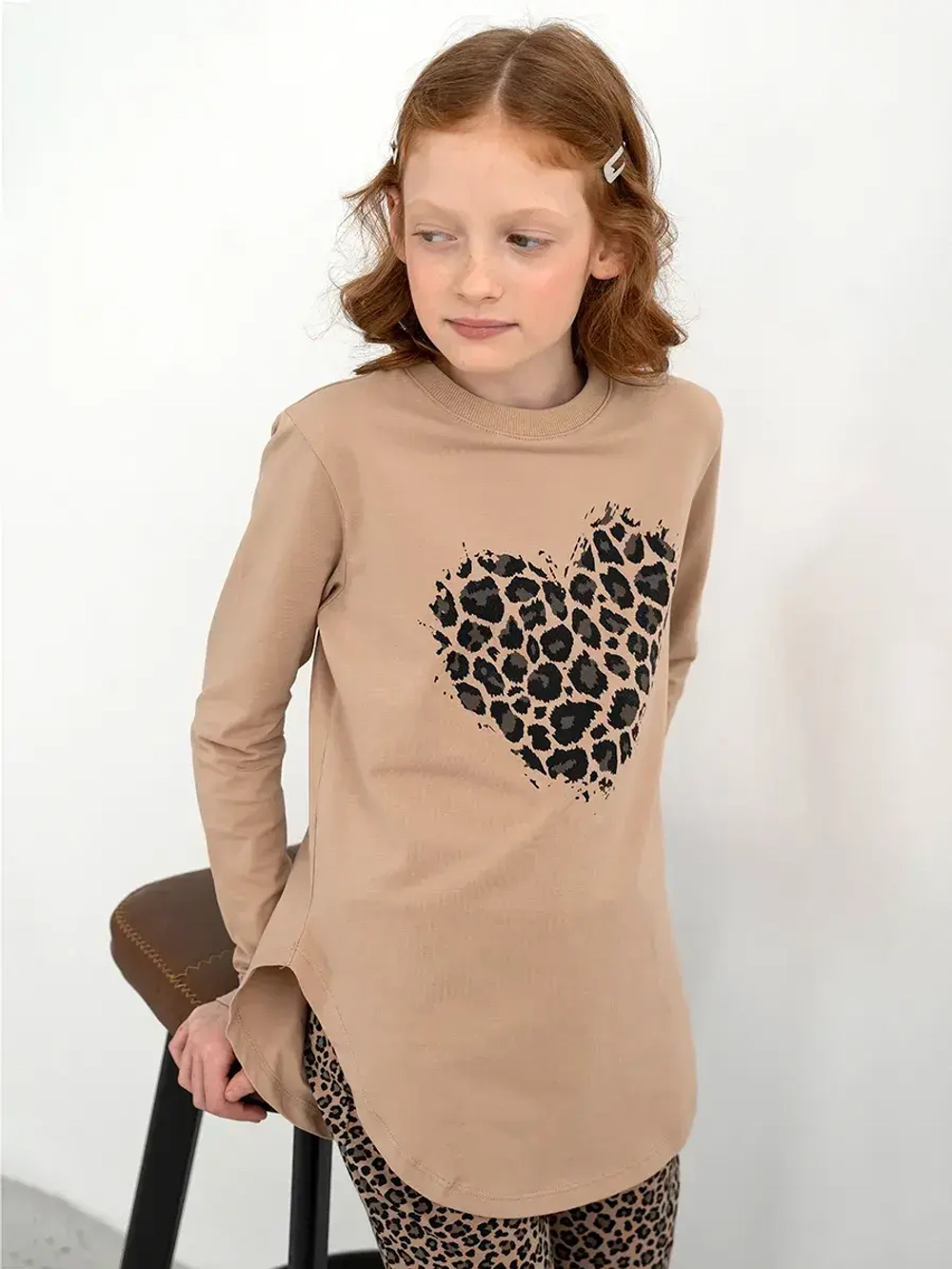 Костюм для девочки с брюками на осень