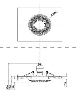 Встраиваемый светильник Maytoni Gyps Classic DL280-1-01-W