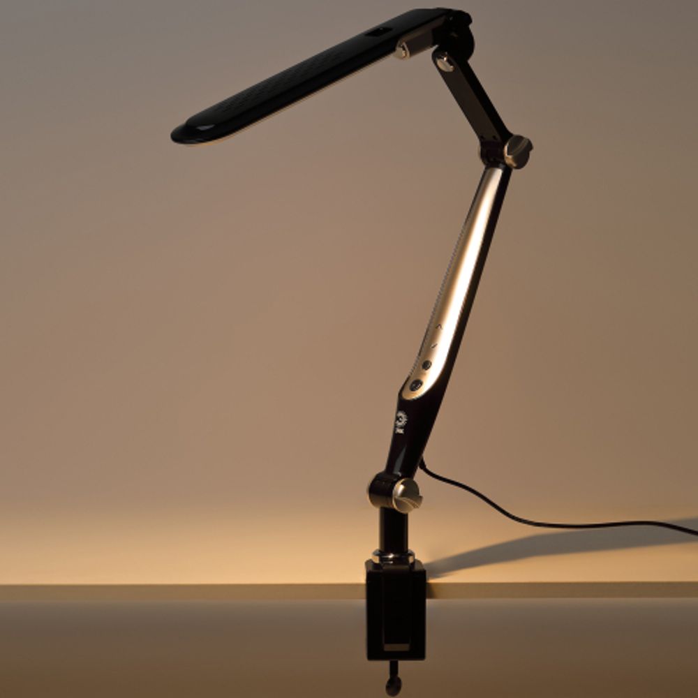 Настольный светильник ЭРА NLED-496-12W-BK светодиодный на струбцине черный