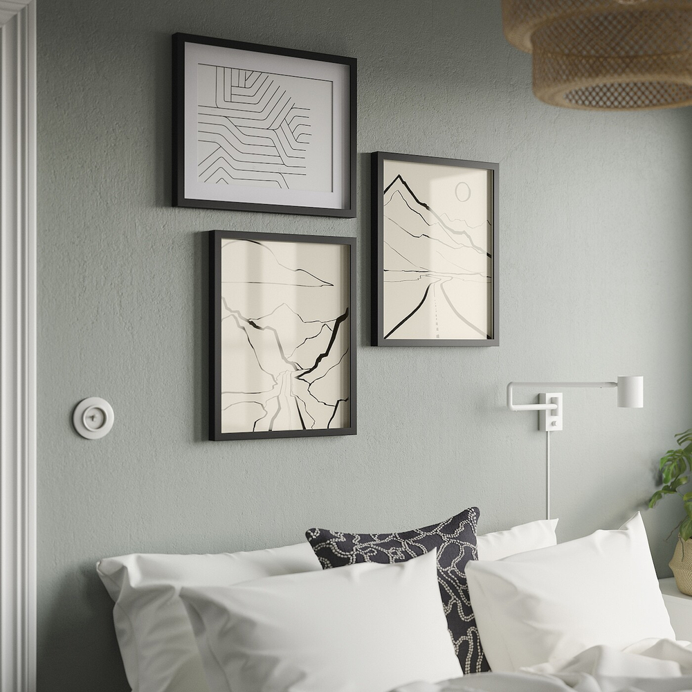 IKEA RÖDALM  (ИКЕА РÖДАЛМ)  -  Рамка для плаката, линейные пейзажи, 40x50 см
