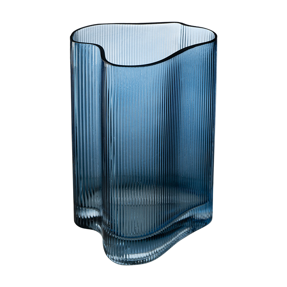 Ваза 19.5см Bergenson Bjorn Swell голубая