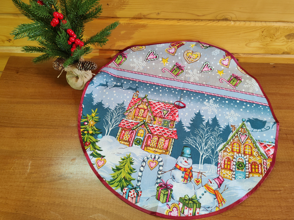 Полотенце кухонное, круглое, 2 шт, рогожка