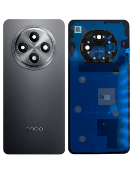 Задняя крышка для Oppo Reno 12F серая (Grey) со стеклом камеры