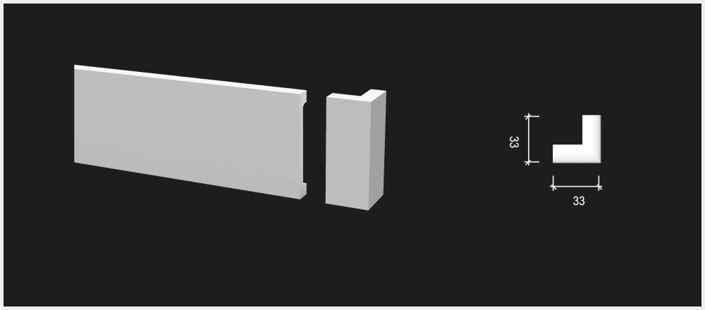 Комплектующий элемент DD708/U2 для плинтуса - внешний угол