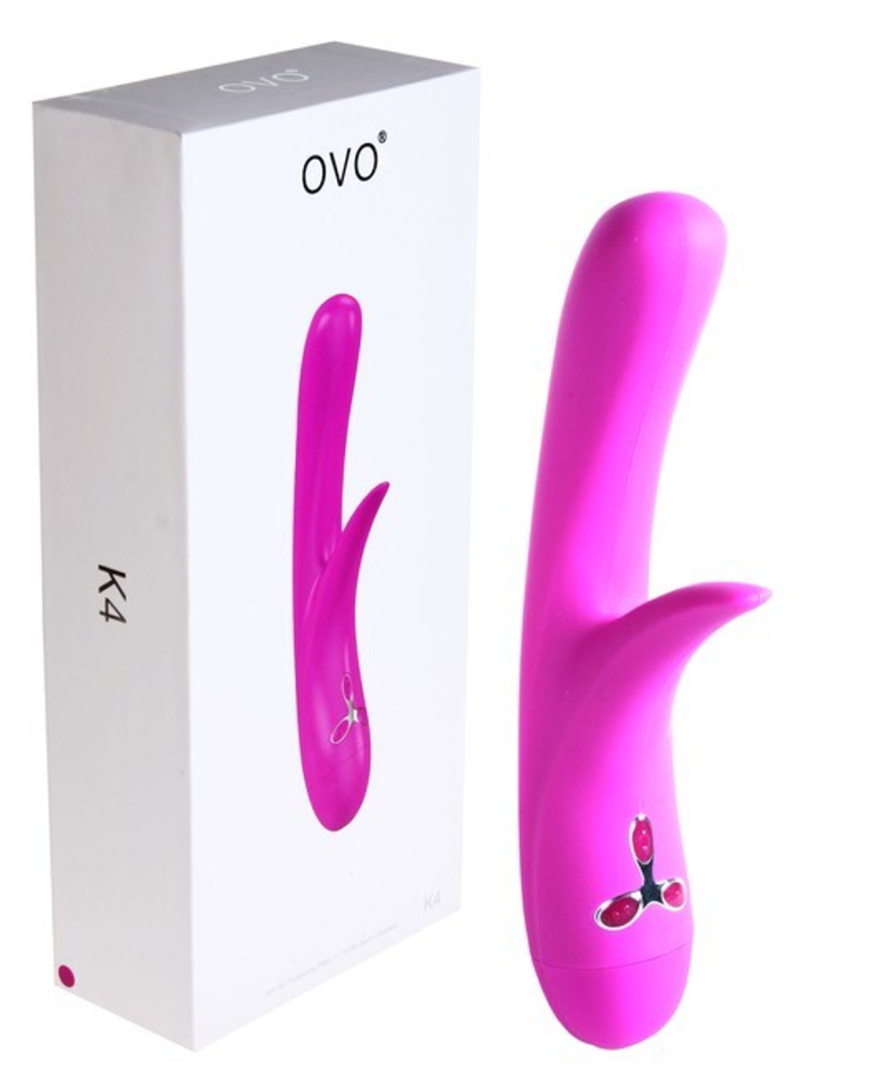 Вибратор Rabbit с клиторальным стимулятором (5 режимов) (Цвет: фуксия)