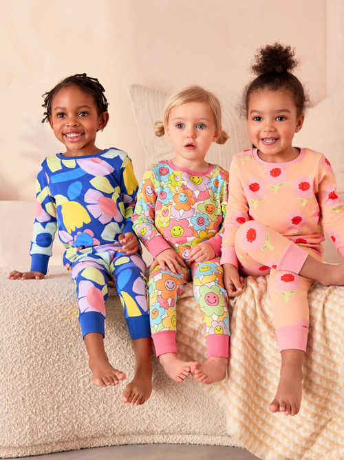 Пижама для девочки Next 617-945, 3 шт., Розовый, Синий