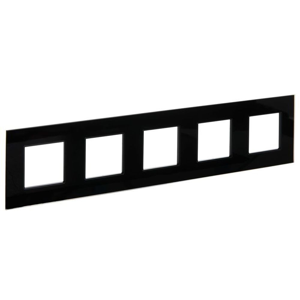 Рамка 5-м SKANDY SK-F25Bl стекло черн. IEK SK-M52-G-K02