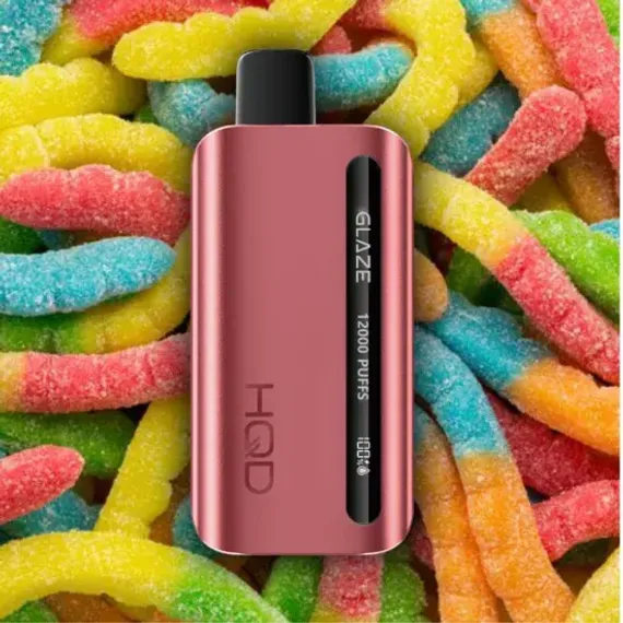 HQD GLAZE 12000 - Sour Gummy Worms (5% nic)