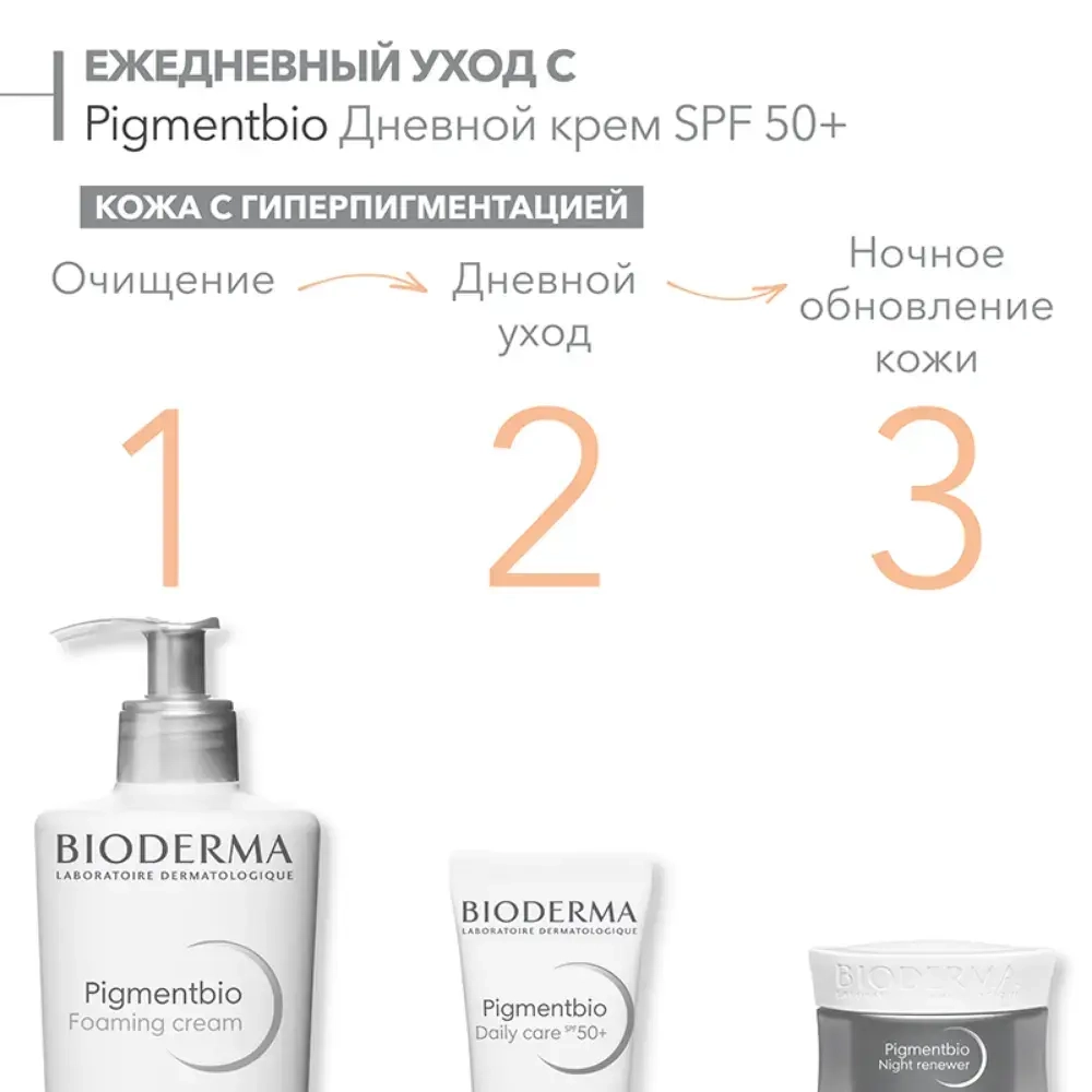 Крем дневной для лица SPF 50+ / PIGMENTBIO 40 мл