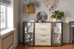 Комод со стразами Грация, венге/лоредо