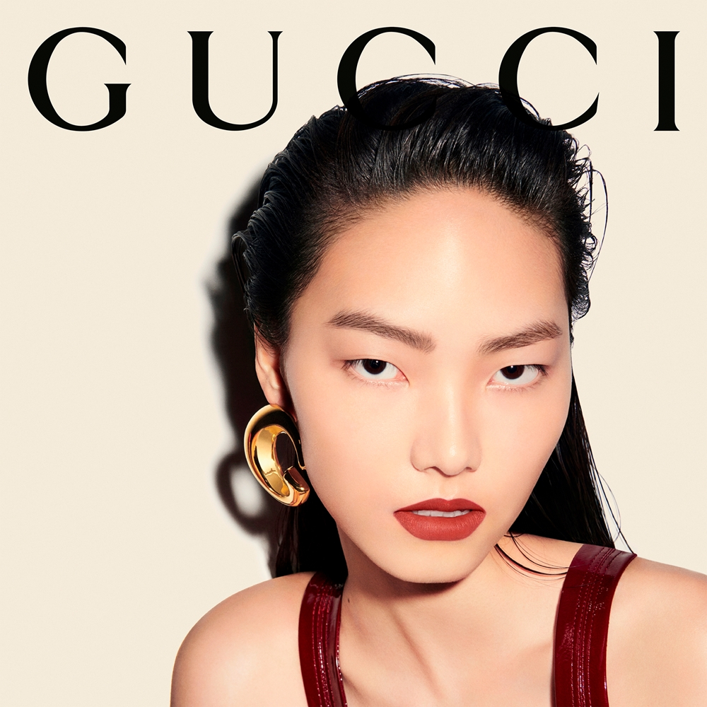 Gucci Gucci Beauty Rouge a Levres Matte Lipstick - Матовая помада оттенок 123 Auroral Amber, 3 g