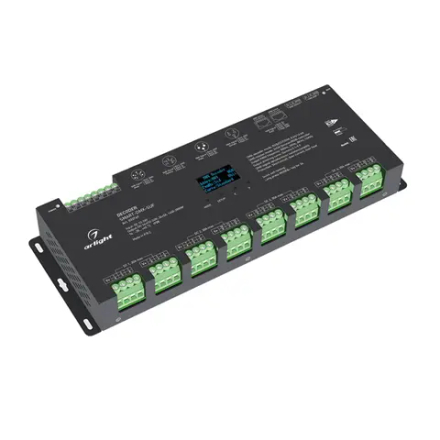 Декодер SMART-DMX-SUF (12-24V, 24x5A, XLR3, RJ45) (Arlight, IP20 Металл, 5 лет) 033769