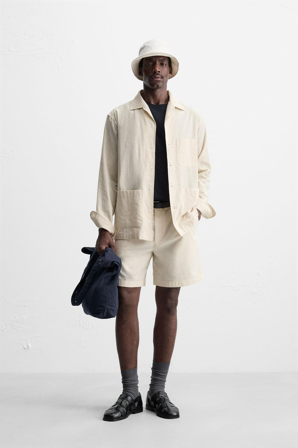 ZARA КУРТКА-РУБАШКА В ПОЛОСКУ, ПОЛОСКИ