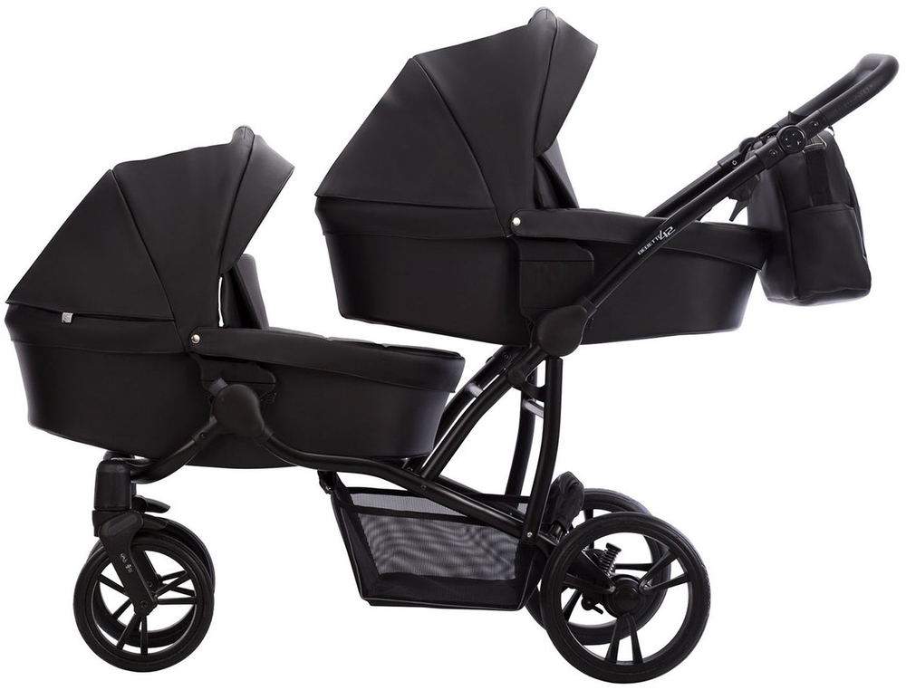 Детская коляска для двойни Bebetto 42 Pro 3 в 1 24 черный