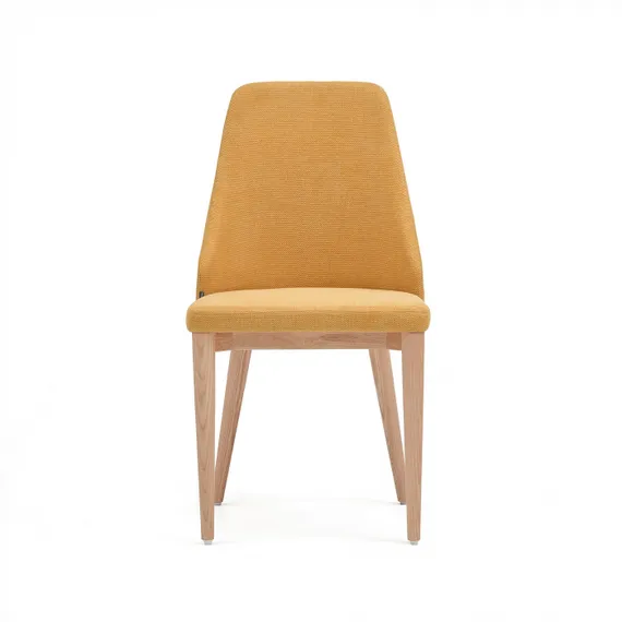 Стул Rosie желтый с ножками из массива ясеня