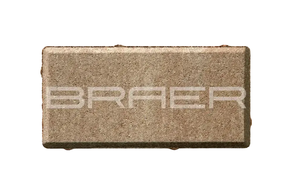 Тротуарная плитка Braer Прямоугольник, Color Mix Миндаль, 40 мм