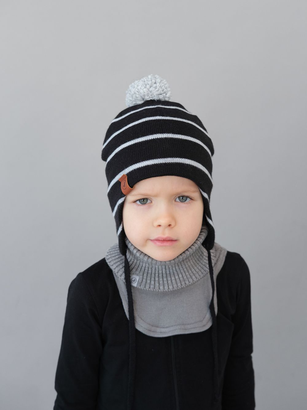 Шапка весенняя/осенняя вязаная КОДИ (Черный)