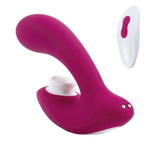 Бордовый вибратор для точки G с вакуум-волновой стимуляцией клитора Venus (Цвет: бордовый)