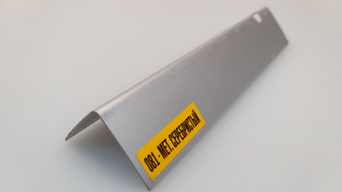 Угол ПВХ 081 Металлик серебристый 20х20х2700 мм