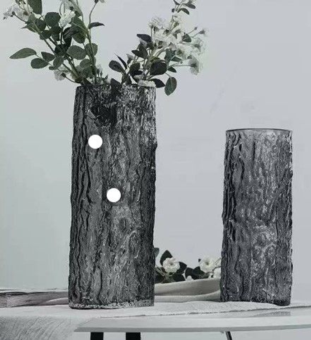 Ваза для цветов и сухоцветов стеклянная