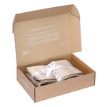 Комплект постельного белья из премиального сатина бежевого цвета из коллекции essential, 200х220 см