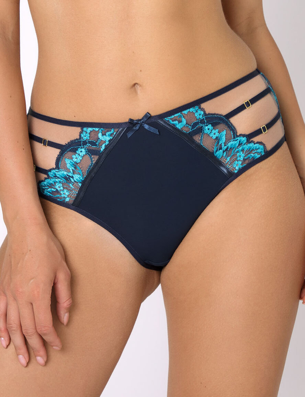 Трусы Subtille Jessika Blue бразилиана (темно-синий/бирюзовый)
