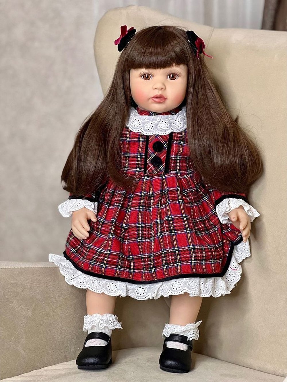 Кукла Реборн мягконабивная 60см в пакете (FA-008)