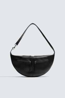 ZARA СУМКА С ОТДЕЛОЧНОЙ СТРОЧКОЙ, ЧЕРНЫЙ