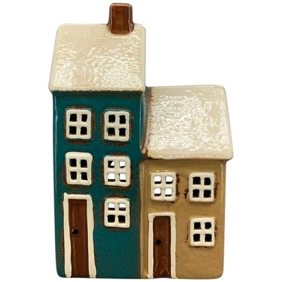 Подсвечник "Два домика" 11,5x7x18см