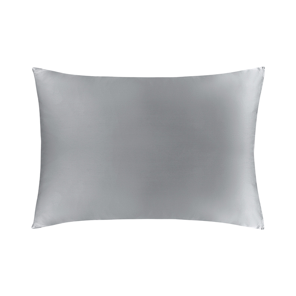 Комплект постельного белья из премиального сатина светло-серого цвета из коллекции essential, 200х22