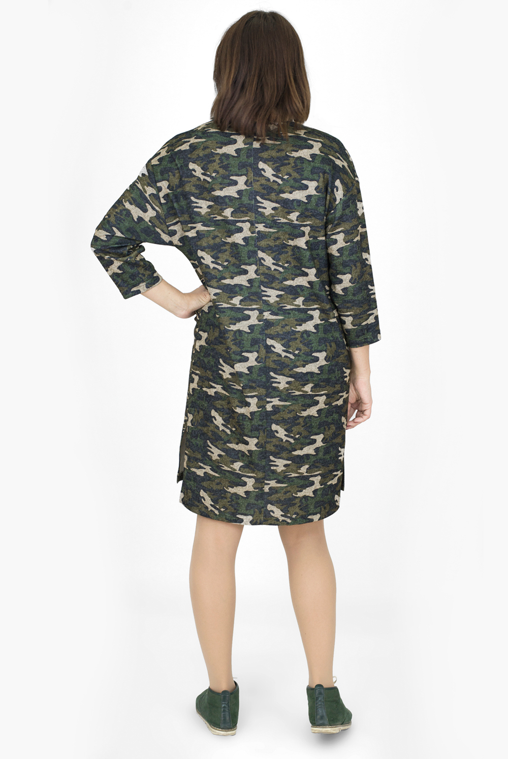 Платье-туника 2045ЛП, Черно-зелен #273ЧЗ212045ЛП