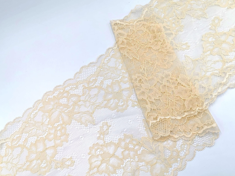 Эластичное кружево, 23 см, бежевое (Арт: EK-2642), м