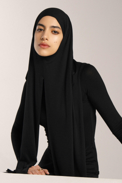 Хиджаб Молик двухслойный черный