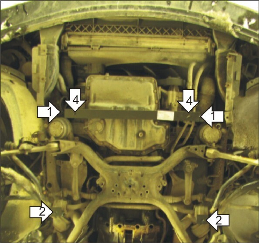 Защита картера Двигателя. 2 мм, Сталь. для BMW 7 (e38) 1994-2001 MOTODOR.00202