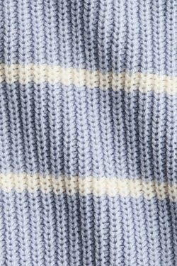 H&M Свитер из хлопковой смеси в полоску, cветло-голубой