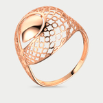 Кольцо для женщин из розового золота 585 пробы без вставок (арт. 79068000)