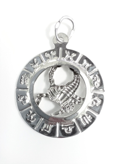 Подвеска ювелирная "Скорпион", серебро, проба 925, родированная/Ф