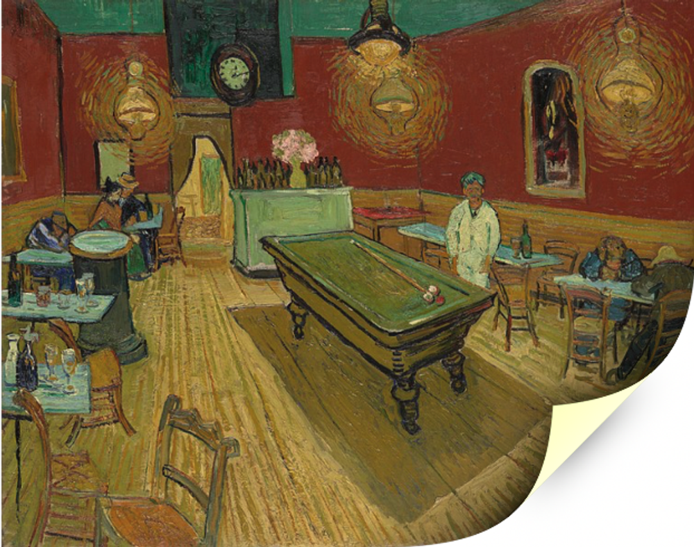 "Ночное кафе", Ван Гог , картина для интерьера (репродукция) Настене.рф