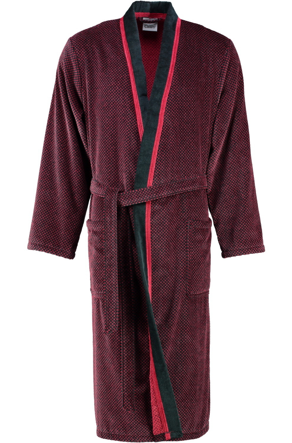 Халат-кимоно Cawo 4839 красно-черный Германия вид спереди