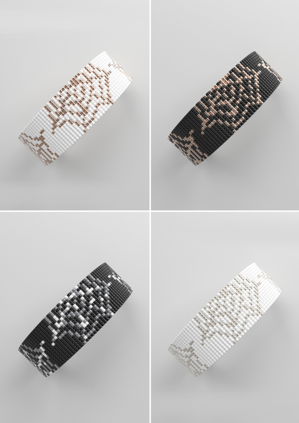 Схема LOOM, Схема браслета на станке, узор из Miyuki Delica 11/0, файл PDF, №442L