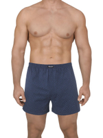 Хлопковые семейные трусы с клапаном на пуговице (Размер: M) (Цвет: темно-синий)
