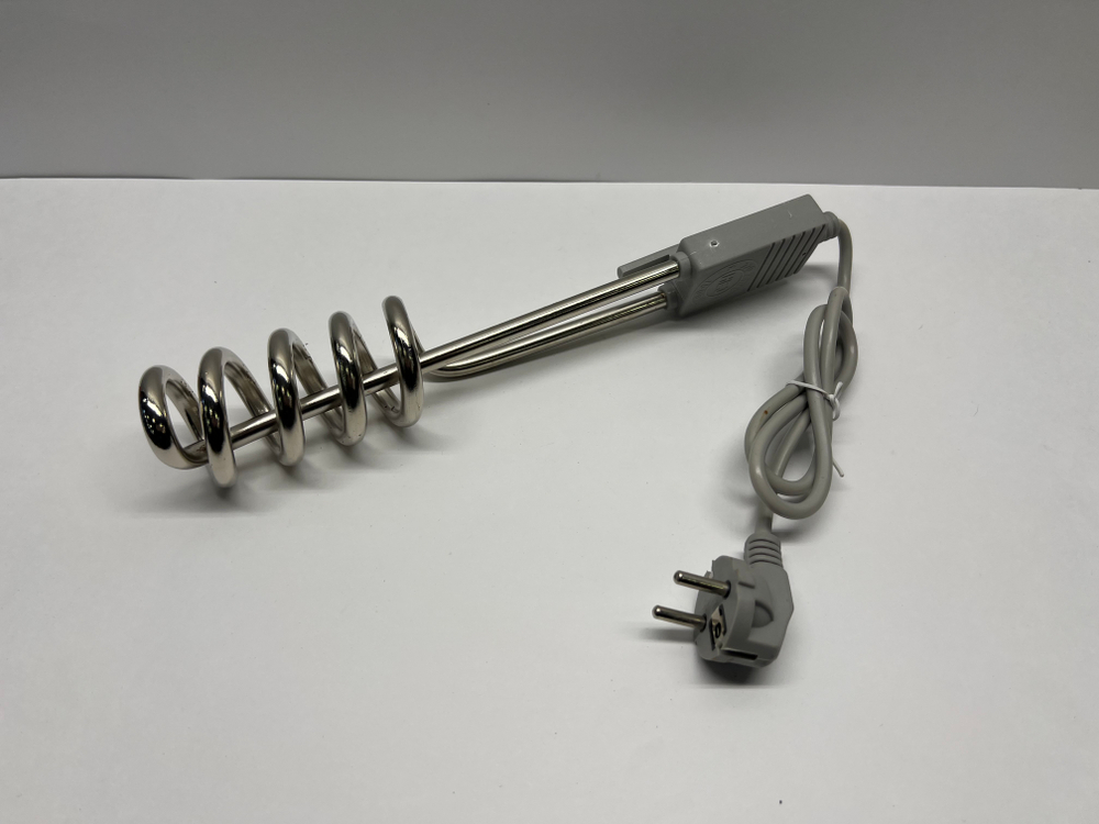 Кипятильник 1500 Вт, 220-240V, спираль, индикатор, 220В, серый (за 1 шт.)