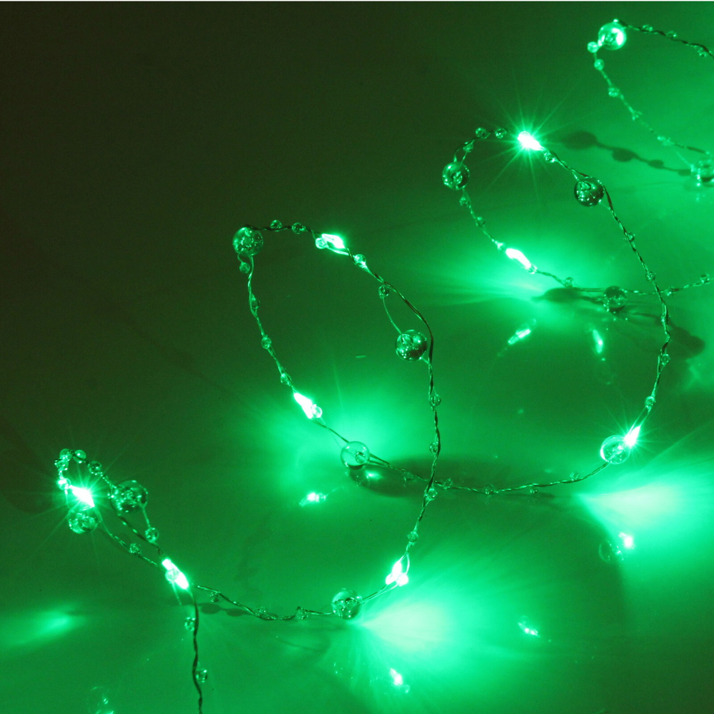 Гирлянда для дома «Льдинка» на батарейках 2,0 м 20 ламп LED, 3 реж, IP-20, Зеленый
