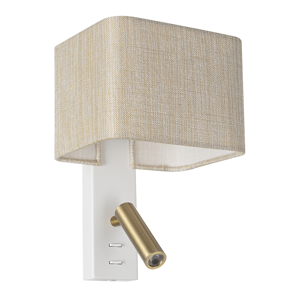 Citilux DEKART CL704482 LED Бра с песочным абажуром и выключателем Белое