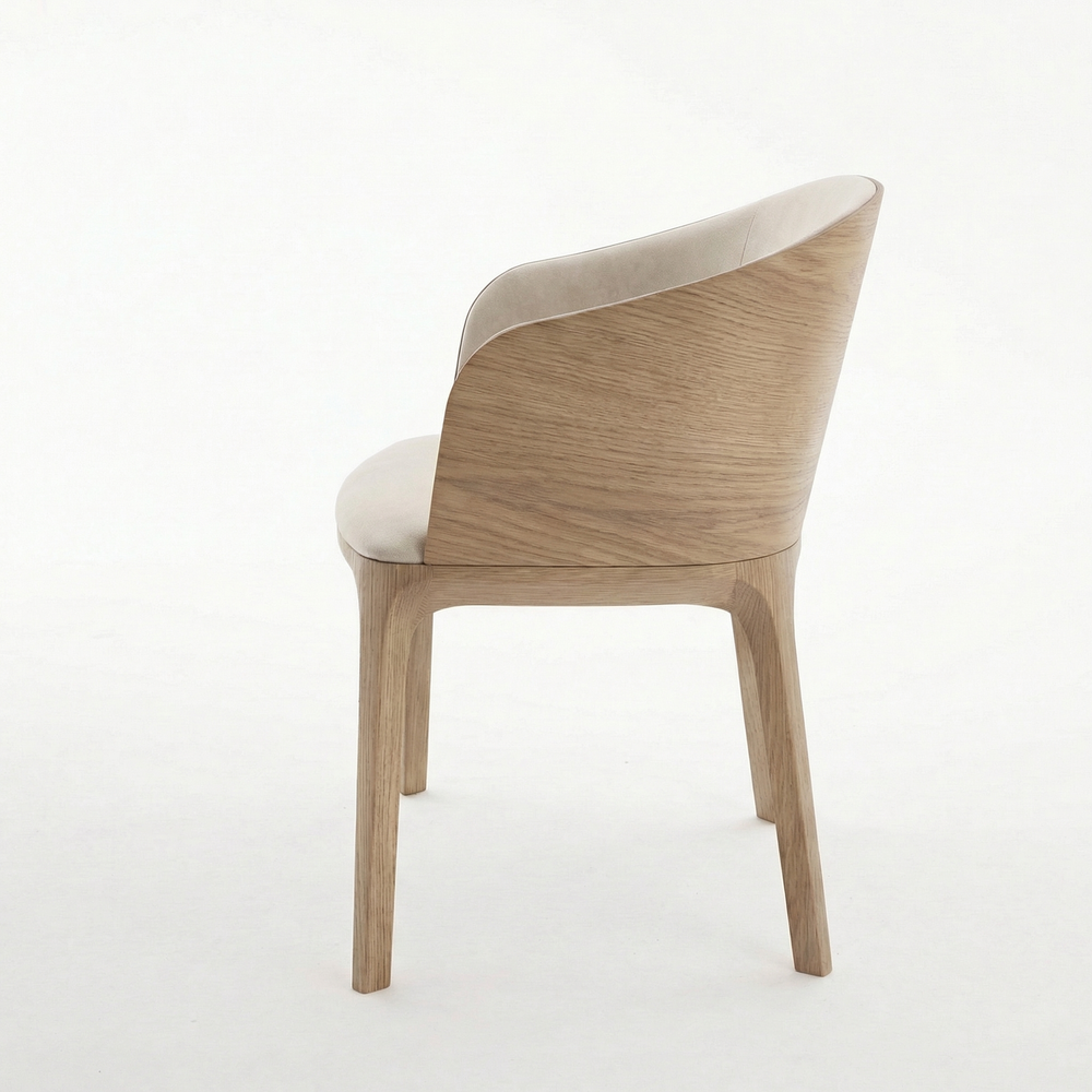 Дизайнерский стул MAKK с подлокотниками cream